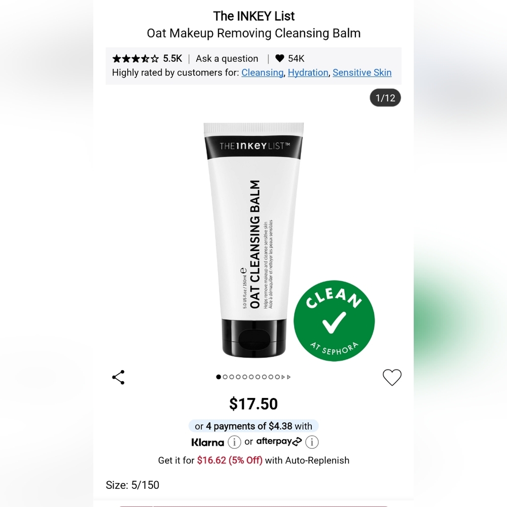 The INKEY List Oat Makeup Removing Cleansing Balm -